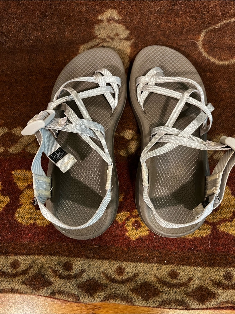 Sparkly Silver Strappy Chaco Sandals - Picture 3 of 6
